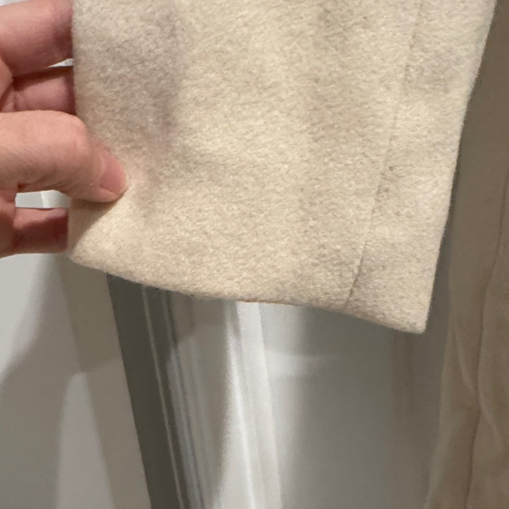 J. Crew Cream Wool winter Coat - Picture 8 of 9